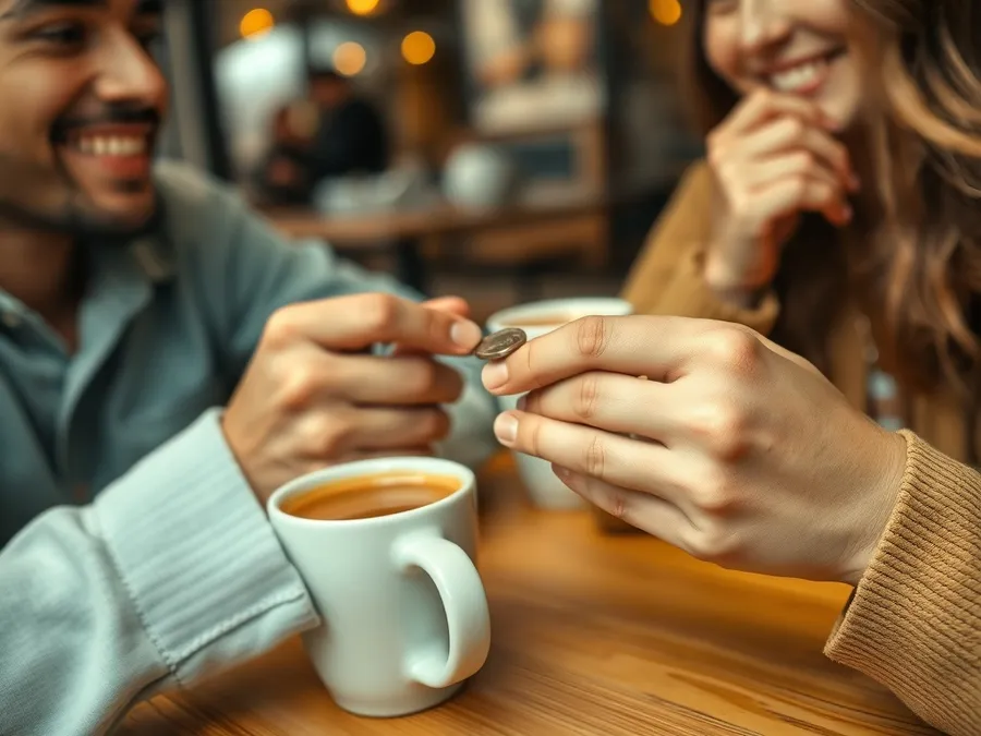 Two friends’ hands exchange tokens in a playful challenge, illustrating the social features of third-party screen time apps.